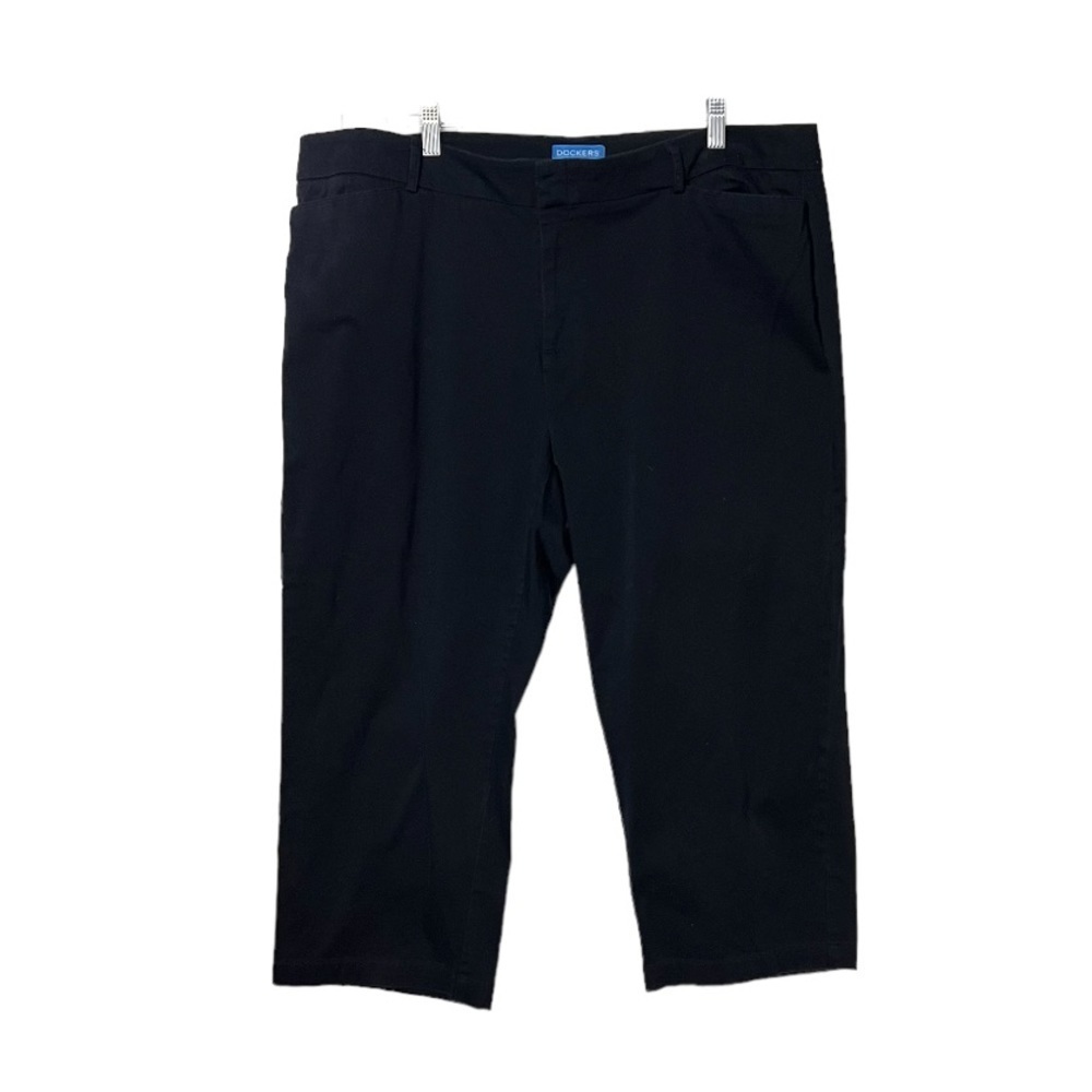Dockers Workday Capri Khakis Black Size 20W Capris Cropped